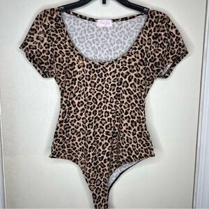 Pink Lily Cheetah Print Bodysuit